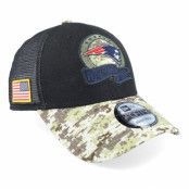 New Era - NFL Svart trucker Keps - New England Patriots M 9FORTY NFL Salute To Service 22 Black/Camo Trucker @ Hatstore