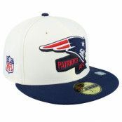 New Era - NFL Vit fitted Keps - New England Patriots NFL22 Sideline 59FIFTY White/Navy FItted @ Hatstore