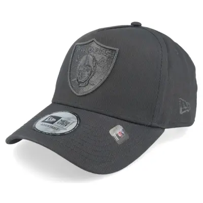New Era - NFL Grå adjustable Keps - Las Vegas Raiders Metallic Charcoal A-Frame Adjustable @ Hatstore