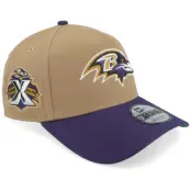 New Era - NFL Beige adjustable Keps - Baltimore Ravens 9FORTY Khaki/Purple 10th Anniversary A-Frame Adjsutable @ Hatstore