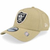 New Era - NFL Beige adjustable Keps - Las Vegas Raiders Canvas Logo Essentials Khaki A-frame Adjustable @ Hatstore