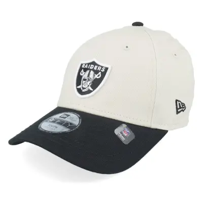 New Era - NFL Beige adjustable Keps - Las Vegas Raiders Colour Block 9FORTY Stone/Black Adjustable @ Hatstore