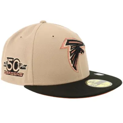 New Era - NFL Beige fitted Keps - Hatstore Exclusive x Atlanta Falcons 59FIFTY Rb 50 Season Camel/Black Fitted @ Hatstore