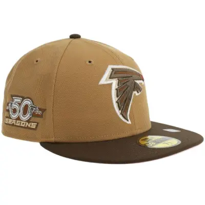 New Era - NFL Beige fitted Keps - Hatstore Exclusive x Atlanta Falcons 59FIFTY Wheat/Walnut/Pink Un 50 Fitted @ Hatstore