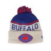 New Era - NFL Beige pom Beanie - Buffalo Bills NFL24 Sideline His Sportknit Stone/Royal Pom @ Hatstore