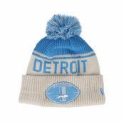 New Era - NFL Beige pom Beanie - Detroit Lions Nfl24 Sideline His Sportknit Stone/Blue Pom @ Hatstore