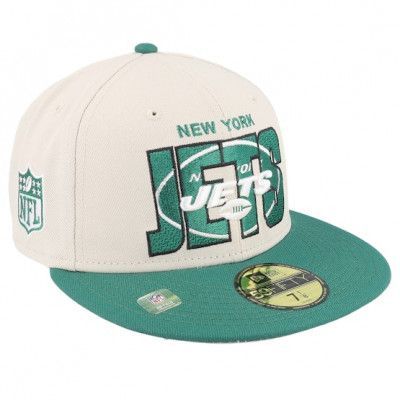 New Era - NFL Beige fitted Keps - New York Jets NFL 23 Draft 59FIFTY Stone/Green Fitted @ Hatstore