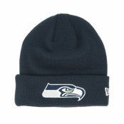 New Era - NFL Blå cuff Beanie - Seattle Seahawks Team Essential Knit Navy/White Cuff @ Hatstore