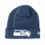 New Era - NFL Blå cuff Beanie - Seattle Seahawks Team Essential Navy Cuff @ Hatstore