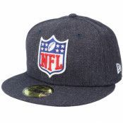 New Era - NFL Blå fitted Keps - Heather 59Fifty Navy Fitted @ Hatstore