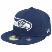 New Era - NFL Blå fitted Keps - Seattle Seahawks NFL 59FIFTY Navy Fitted @ Hatstore