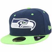 New Era - NFL Blå fitted Keps - Seattle Seahawks Team Classic 59Fifty @ Hatstore