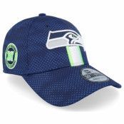 New Era - NFL Blå flexfit Keps - Seattle Seahawks Nfl24 Sideline 39THIRTY Navy Flexfit @ Hatstore