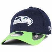 New Era - NFL Blå flexfit Keps - Seattle Seahawks Team Melton 39Thirty Flexfit @ Hatstore