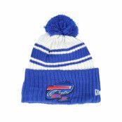 New Era - NFL Blå pom Beanie - Buffalo Bills NFL22 Sideline Sportknit Blue Pom @ Hatstore