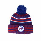 New Era - NFL Blå pom Beanie - Buffalo Bills On Field 19 Sport Knit 2 Blue/Red Pom @ Hatstore