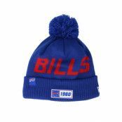 New Era - NFL Blå pom Beanie - Buffalo Bills On Field 19 Sport Knit Blue/Red Pom @ Hatstore