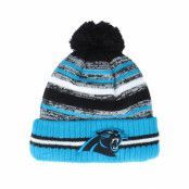 New Era - NFL Blå pom Beanie - Carolina Panthers NFL21 Sport Knit Black/Blue Pom @ Hatstore