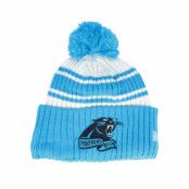 New Era - NFL Blå pom Beanie - Carolina Panthers NFL22 Sideline Sportknit Blue Pom @ Hatstore