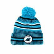 New Era - NFL Blå pom Beanie - Carolina Panthers On Field 19 Sport Knit 2 Blue/Black Pom @ Hatstore