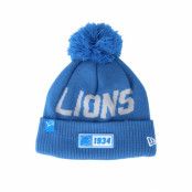 New Era - NFL Blå pom Beanie - Detroit Lions On Field 19 Sport Knit Blue/Light Blue Pom @ Hatstore