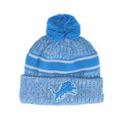 New Era - NFL Blå pom Beanie - Detroit Lions Sport Knitted NFL Sideline 23 Light Blue Pom @ Hatstore