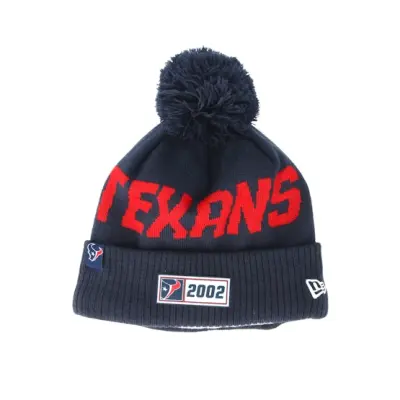 New Era - NFL Blå pom Beanie - Houston Texans On Field 19 Sport Knit Navy/Red Pom @ Hatstore