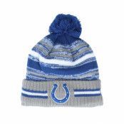 New Era - NFL Blå pom Beanie - Indianapolis Colts NFL21 Sport Knit Blue/Grey Pom @ Hatstore