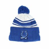 New Era - NFL Blå pom Beanie - Indianapolis Colts NFL22 Sideline Sportknit Blue Pom @ Hatstore