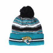 New Era - NFL Blå pom Beanie - Jacksonville Jaguars NFL21 Sport Knit Black/Teal Pom @ Hatstore