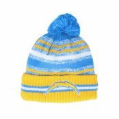 New Era - NFL Blå pom Beanie - Los Angeles Chargers NFL21 Sport Knit Blue/Yellow Pom @ Hatstore