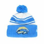 New Era - NFL Blå pom Beanie - Los Angeles Chargers NFL22 Sideline Sportknit Blue Pom @ Hatstore