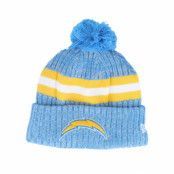 New Era - NFL Blå pom Beanie - Los Angeles Chargers Sport Knitted NFL Sideline 23 Light Blue Pom @ Hatstore