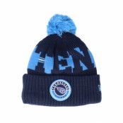 New Era - NFL Blå pom Beanie - Tennessee Titans NFL 20 On field Sport Knit OFC Navy Pom @ Hatstore