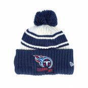 New Era - NFL Blå pom Beanie - Tennessee Titans NFL22 Sideline Sportknit Navy Pom @ Hatstore