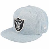 New Era - NFL Blå snapback Keps - Las Vegas Raiders Denim Patchwork Sky Snapback @ Hatstore