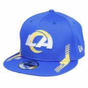 New Era - NFL Blå snapback Keps - Los Angeles Rams NFL21 Side Line 9FIFTY Royal Snapback @ Hatstore