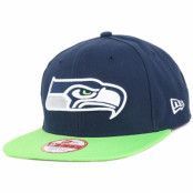 New Era - NFL Blå snapback Keps - Seattle Seahawks NFL Sideline 9Fifty Snapback @ Hatstore