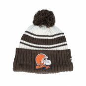 New Era - NFL Brun pom Beanie - Cleveland Browns NFL22 Sideline Sportknit Brown Pom @ Hatstore