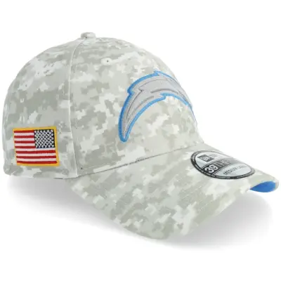 New Era - NFL Camo fitted Keps - Los Angeles Chargers 39THIRTY NFL Salute To Service Camo Fitted @ Hatstore
