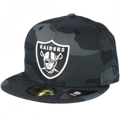 New Era - NFL Camo fitted Keps - Oakland Raiders Essential 59Fifty Charcoal Camo Fitted @ Hatstore