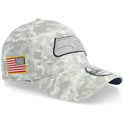 New Era - NFL Camo fitted Keps - Seattle Seahawks 39THIRTY NFL Salute To Service Camo Fitted @ Hatstore