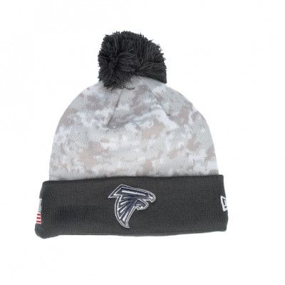 New Era - NFL Camo pom Beanie - Atlanta Falcons Nfl24 Salute To Service Camo/Graphite Pom @ Hatstore