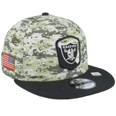 New Era - NFL Camo snapback Keps - Las Vegas Raiders 9FIFTY NFL Salute To Service 23 Camo Snapback @ Hatstore