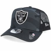 New Era - NFL Camo trucker Keps - Oakland Raiders Essential Black Camo Trucker @ Hatstore