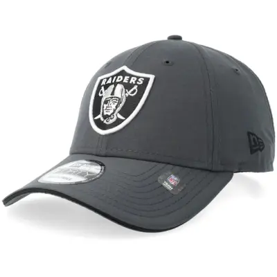 New Era - NFL Grå adjustable Keps - Las Vegas Raiders Microfibre 9FORTY Steel/Black Adjustable @ Hatstore