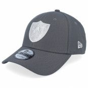 New Era - NFL Grå adjustable Keps - Las Vegas Raiders Pop Logo 9FORTY Grey Adjustable @ Hatstore