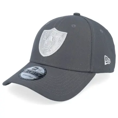 New Era - NFL Grå adjustable Keps - Las Vegas Raiders Pop Logo 9FORTY Grey Adjustable @ Hatstore