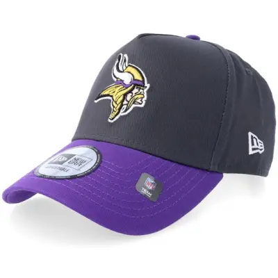 New Era - NFL Grå adjustable Keps - Minnesota Vikings NFL Steel/Purple A-frame Adjustable @ Hatstore