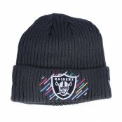 New Era - NFL Grå cuff Beanie - Las Vegas Raiders NFL21 Crucial Catch Knit Dark Grey Cuff @ Hatstore